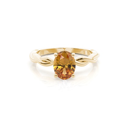 Prong Setting Citrine Solitaire Engagement Ring