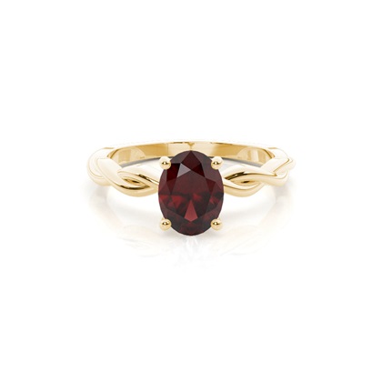 Prong Setting Garnet Solitaire Engagement Ring