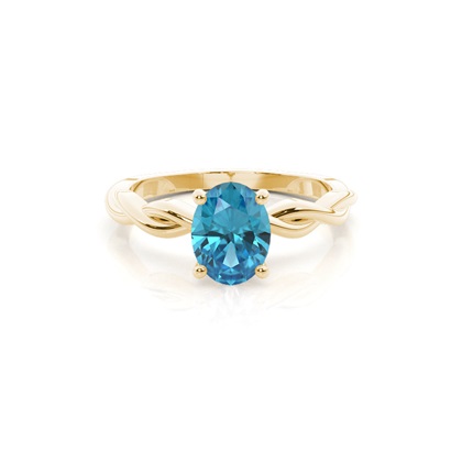 Prong Setting Topaz Solitaire Engagement Ring