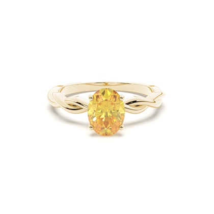 Prong Setting Yellow Diamond Ring