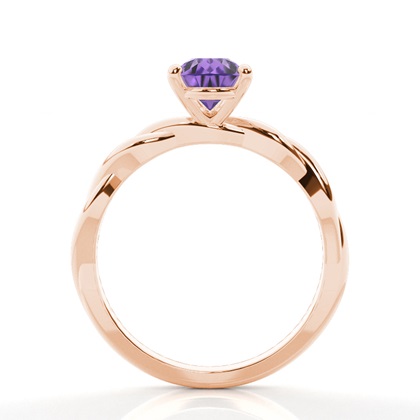 Krappenfassung Amethyst Solitaire Verlobungsring