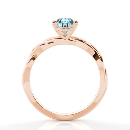 Aquamarin-Solitär-Verlobungsring In Krappenfassung