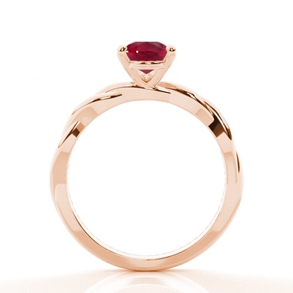 Prong Setting Ruby Solitaire Engagement Ring