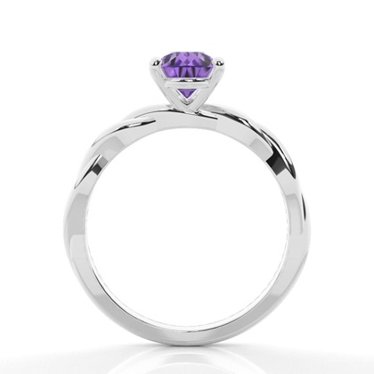 Krappenfassung Amethyst Solitaire Verlobungsring
