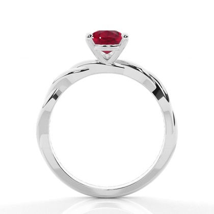 Rubin-Solitär-Verlobungsring in Krappenfassung