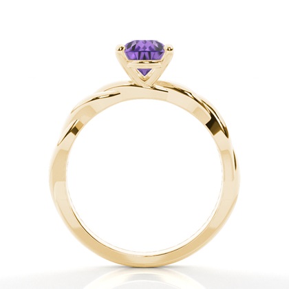 Krappenfassung Amethyst Solitaire Verlobungsring