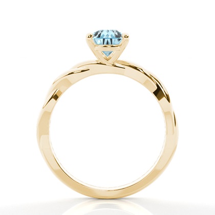 Aquamarin-Solitär-Verlobungsring In Krappenfassung