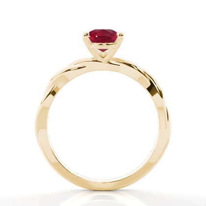 Prong Setting Ruby Solitaire Engagement Ring