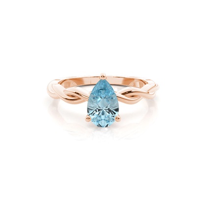 Prong Setting Aquamarine Solitaire Engagement Ring