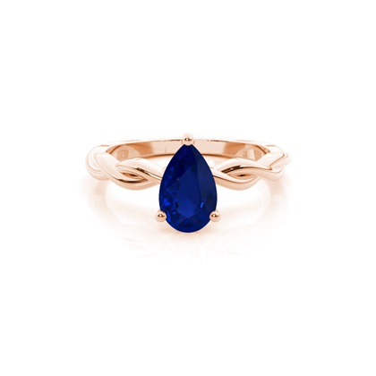 Prong Setting Blue Sapphire Solitaire Engagement Ring