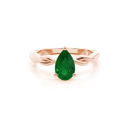 Prong Setting Emerald Solitaire Engagement Ring