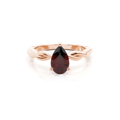 Prong Setting Garnet Solitaire Engagement Ring