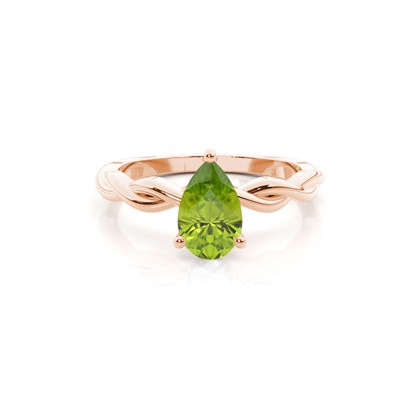 Prong Setting Peridot Solitaire Engagement Ring