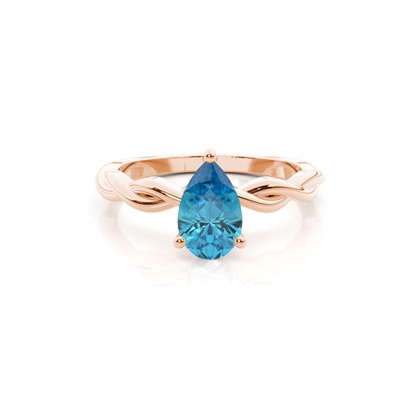 Prong Setting Topaz Solitaire Engagement Ring