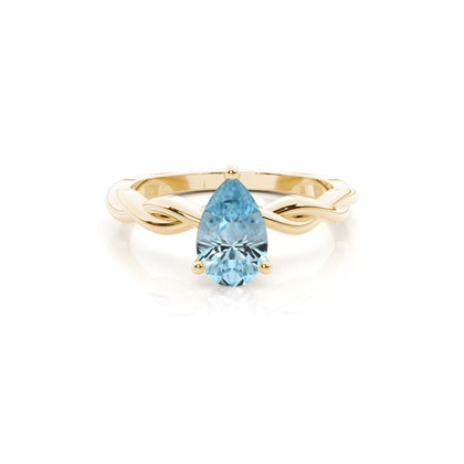 Prong Setting Aquamarine Solitaire Engagement Ring