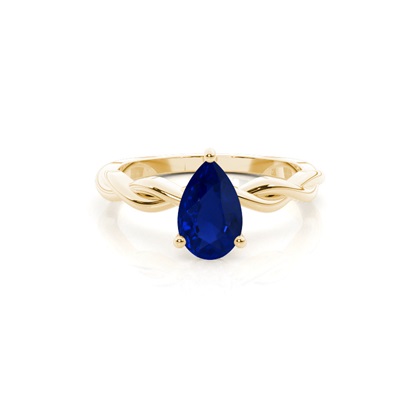 Prong Setting Blue Sapphire Solitaire Engagement Ring