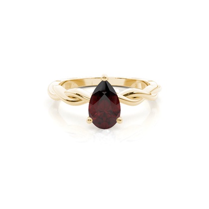 Prong Setting Garnet Solitaire Engagement Ring
