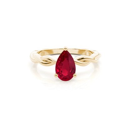 Prong Setting Ruby Solitaire Engagement Ring