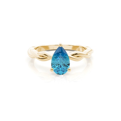 Prong Setting Topaz Solitaire Engagement Ring