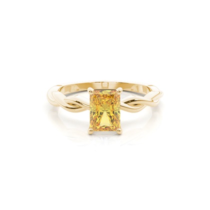 Prong Setting Yellow Diamond Engagement Ring