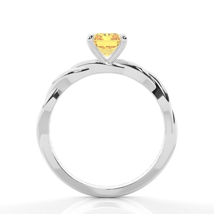 Gelber Diamantring in Krappenfassung