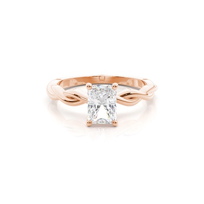Radiant Rose Gold Solitaire Diamond Rings