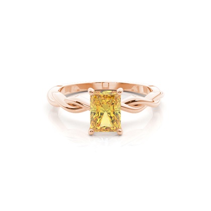 Prong Setting Yellow Diamond Ring