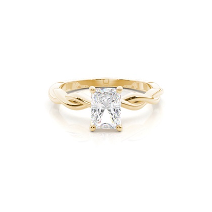 Radiant Yellow Gold Solitaire Diamond Engagement Rings