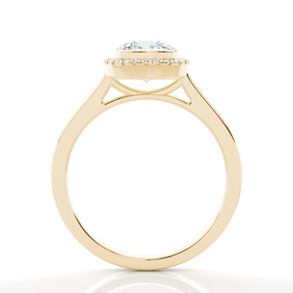 2.00 Carat Gelbgold Halo Verlobungsringe