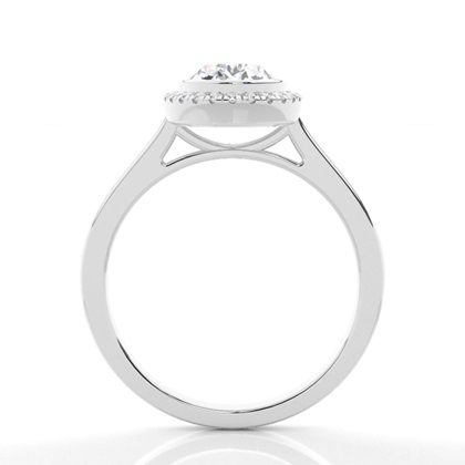1.00 Carat Platin Halo Verlobungsringe
