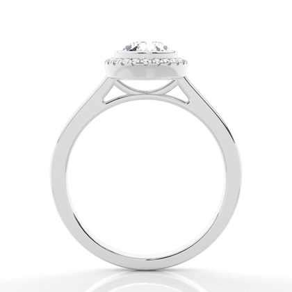 2.00 Carat Platin Halo Verlobungsringe