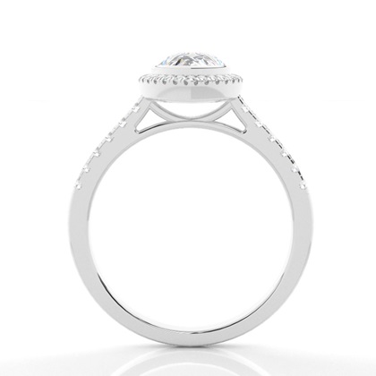 3.00 Carat Platin Halo Verlobungsringe