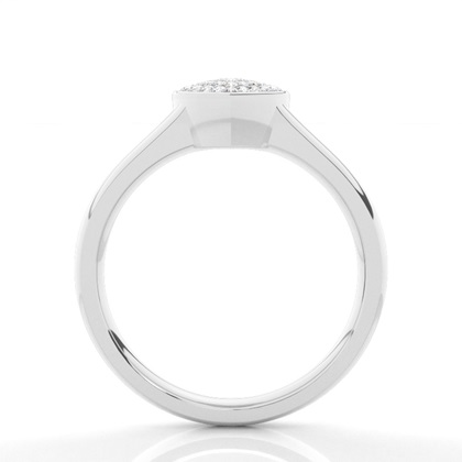 Silver Cluster Diamond Rings