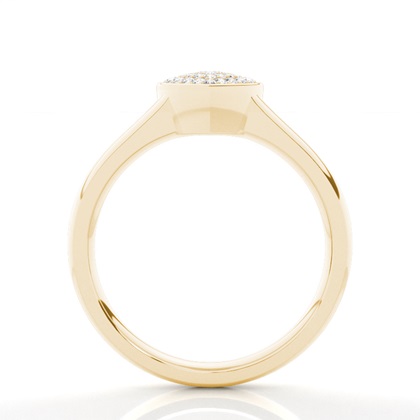 Yellow Gold Cluster Diamond Rings