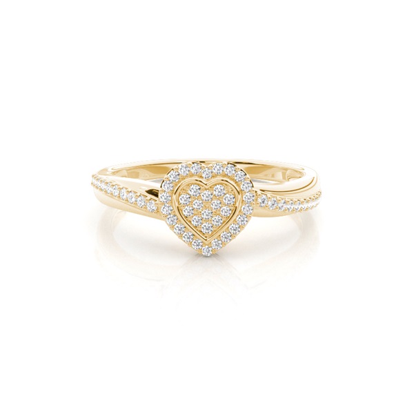 Micro Prong Setting Round Diamond Cluster Ring