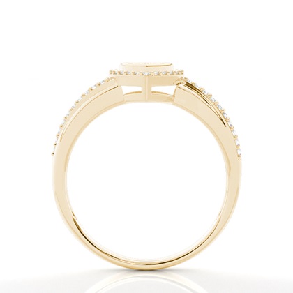 Yellow Gold Cluster Diamond Rings