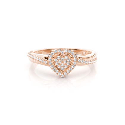 Rose Gold Promise Diamond Rings