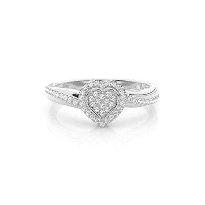 Micro Prong Setting Round Diamond Cluster Ring