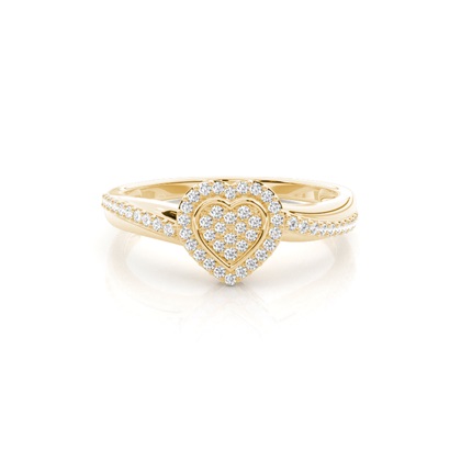 Yellow Gold Cluster Diamond Rings