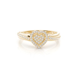 Runder Diamant-Cluster-Ring in Mikrokrappenfassung