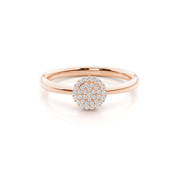 Prong Round Diamond Cluster Ring