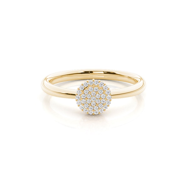Prong Round Diamond Cluster Ring