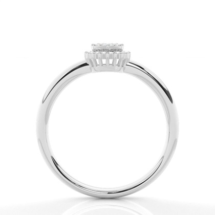 Prong runder Diamant-Cluster-Ring