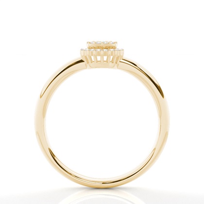 Prong runder Diamant-Cluster-Ring