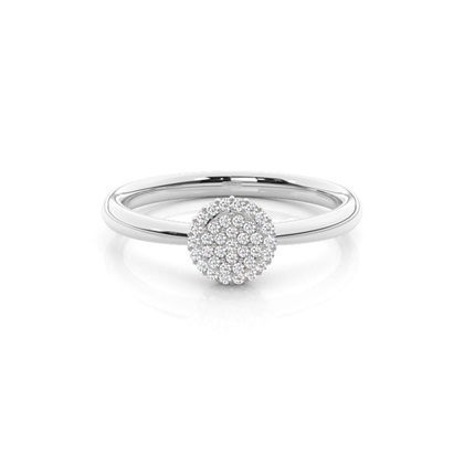 Prong Round Diamond Cluster Ring