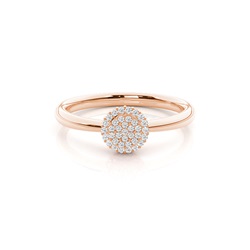 Prong Round Diamond Cluster Ring