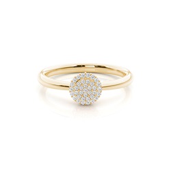 Prong runder Diamant-Cluster-Ring