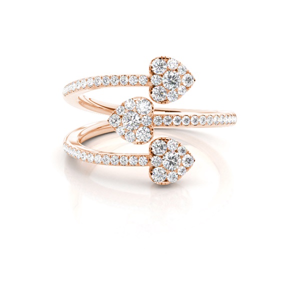 Modering mit rundem Diamant in Mikropavé-Fassung