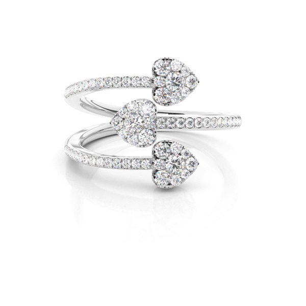 Modering mit rundem Diamant in Mikropavé-Fassung