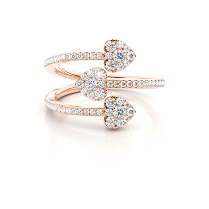 Rose Gold Statement Diamond Rings
